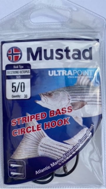 Mustad Striper Pro Pack - Octopus 1X Inline Circle Size 9/0