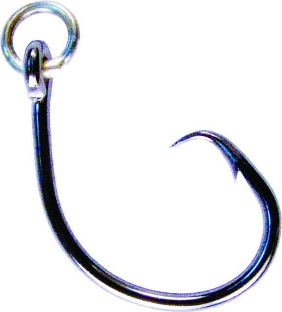 Mustad UltraPoint Demon Circle Hook Opti Angle Needle Point 3X Strong Ringed Eye Black Nickel Size 1/0 7 per Pack