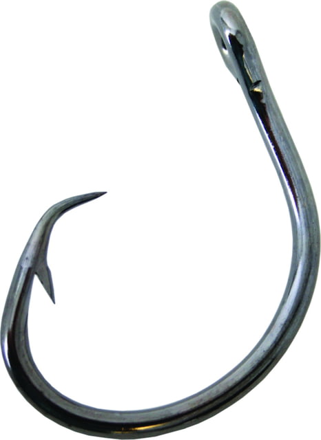Mustad Ultrapoint Demon Perfect Circle Hook Needle Point 2X Short Shank 3X Strong Wide Gap Ringed Eye Black Nickel Size 10/0 5 per Pack