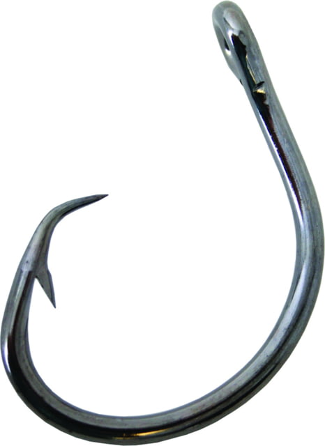 Mustad UltraPoint Demon Perfect Circle Hook Needle Point 2X Short Shank 3X Strong Wide Gap Ringed Eye Black Nickel Size 11/0 10 per Pack