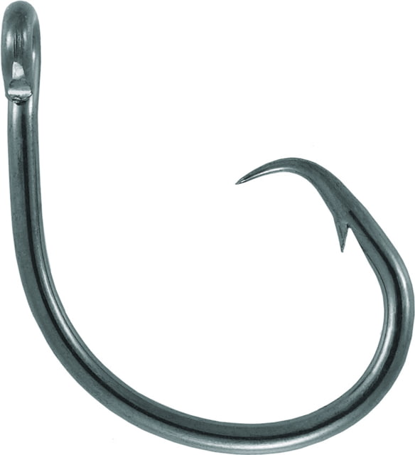 Mustad Mustad UltraPoint Demon Perfect Circle Hook Opti Angle Needle Point 1X Strong Ringed Eye Black Nickel Size 3/0 10 per Pack