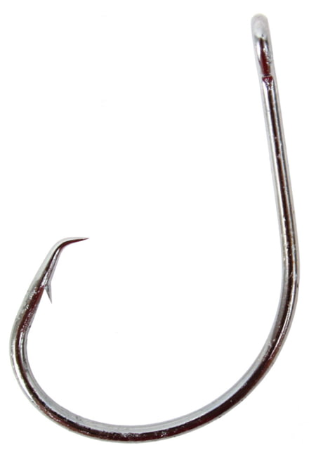 Mustad Ultrapoint Demon Tuna Perfect Circle Hook Needle Point Wide Gap Light Wire Ringed Eye Black Nickel Size 1/0 10 per Pack