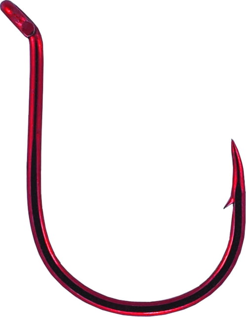 Mustad Ultrapoint KVD Dropshot Hook Needle Point Double Wide Gap Light Wire Live Bait Up Eye Red Size 2 10 per Pack