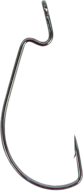 Mustad Ultrapoint Ultra Lock Soft Plastic Hook Needle Point Z Bend Ringed Eye Black Nickel Size 1/0 5 per Pack