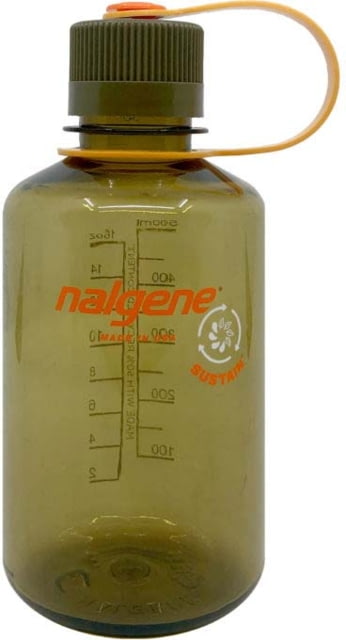 Nalgene Narrow Mouth 1 Pint Sustain Water Bottle 16 oz Olive