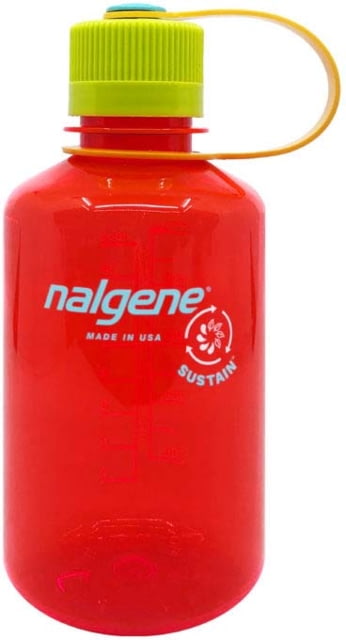 Nalgene Narrow Mouth 1 Pint Sustain Water Bottle 16 oz Pomegranate