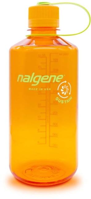 Nalgene Narrow Mouth 1 Quart Sustain Water Bottle 32 oz Clementine