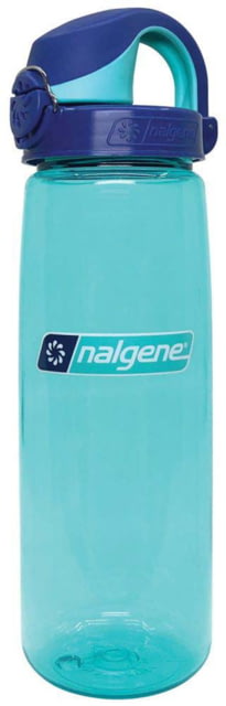 Nalgene On-The-Fly Lock-Top Sustain Bottle 24 oz Blue with Aqua Cap 24oz