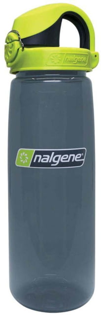 Nalgene On-The-Fly Lock-Top Sustain Bottle 24 oz Charcoal with Lime Cap 24oz