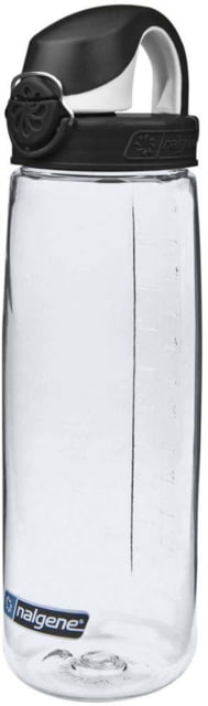 Nalgene On-The-Fly Lock-Top Sustain Bottle 24 oz Clear with Black Cap 24oz