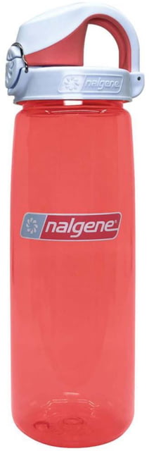 Nalgene On-The-Fly Lock-Top Sustain Bottle 24 oz Coral with Frost Coral Cap 24oz