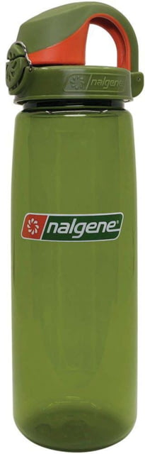 Nalgene On-The-Fly Lock-Top Sustain Bottle 24 oz Juniper with Juniper Orange Cap 24oz