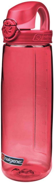 Nalgene On-The-Fly Lock-Top Sustain Bottle 24 oz Pink with Beet Red Cap 24oz