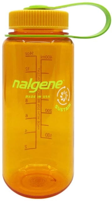 Nalgene Wide Mouth 1 Pint Sustain Water Bottle 16 oz Clementine
