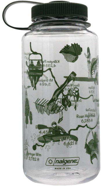 Nalgene Wide Mouth Sustain Water Bottle 32 oz East Coast Clear 32oz