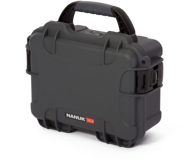 Nanuk 904 Protective Hard Case w/ Cubed Foam 10.2in Waterproof Graphite