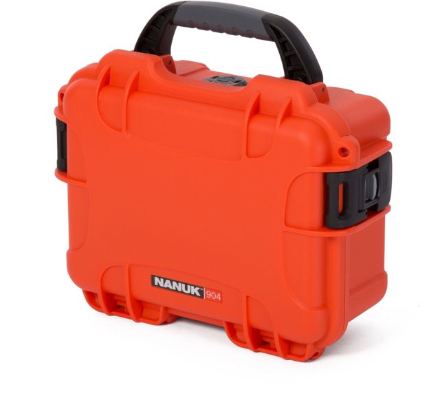 Nanuk 904 Protective Hard Case w/ Cubed Foam 10.2in Waterproof Orange