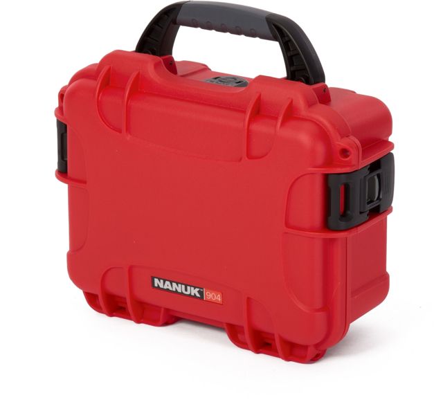 Nanuk 904 Protective Hard Case w/ Cubed Foam 10.2in Waterproof Red
