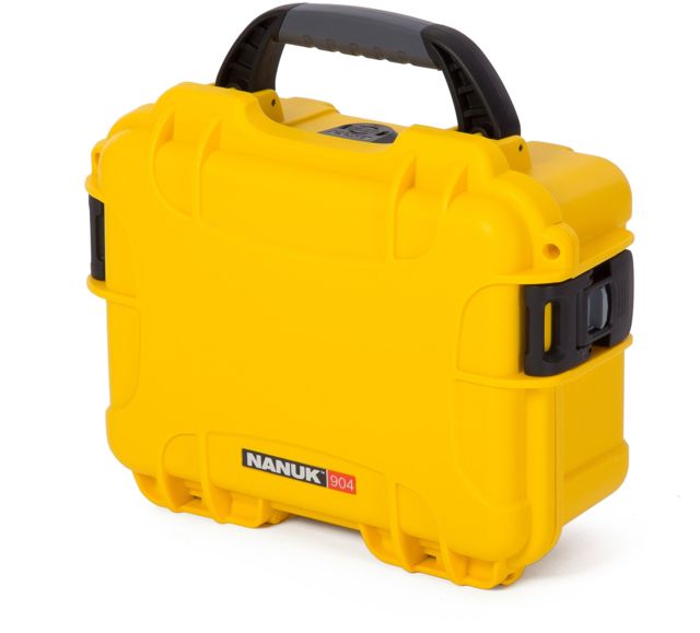 Nanuk 904 Protective Hard Case w/ Cubed Foam 10.2in Waterproof Yellow