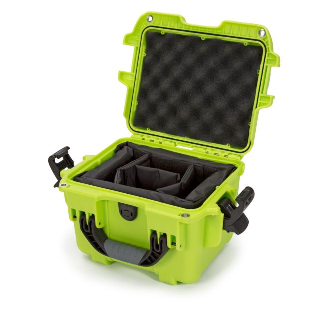 Nanuk 908 Case with Padded Divider Lime Small