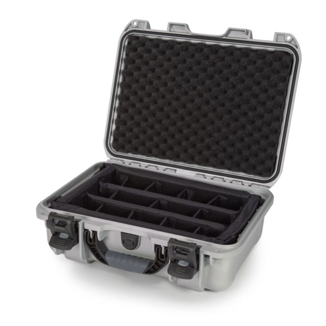 Nanuk 920 Water/Crush Proof Case w/Padded Divider - Silver