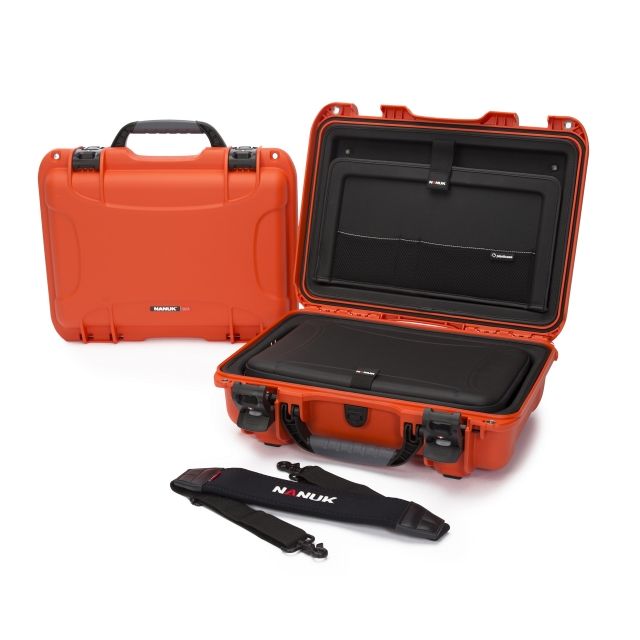 Nanuk 923 Case with Laptop Kit and Strap Orange Medium