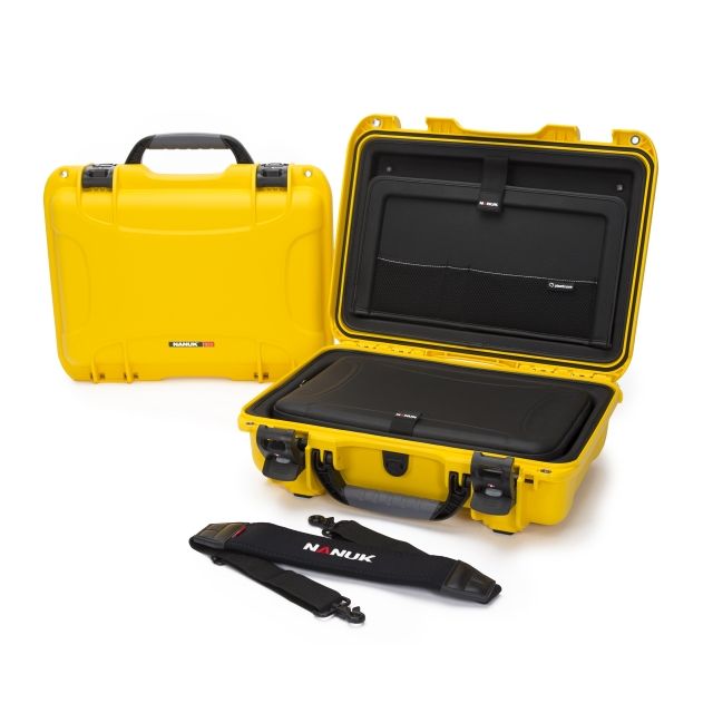 Nanuk 923 Case with Laptop Kit and Strap Yellow Medium