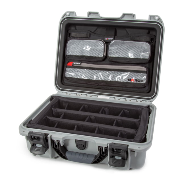 Nanuk Case 920 w/lid org./divider Silver Medium