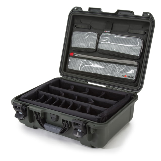 Nanuk Case 930 w/lid org. w/divider Olive Large