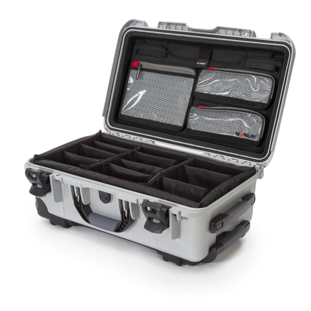 Nanuk Case 935 w/lid org./divider Silver Large
