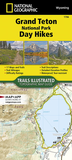 Hike734 Day Hikes Teton National Park Map Guide