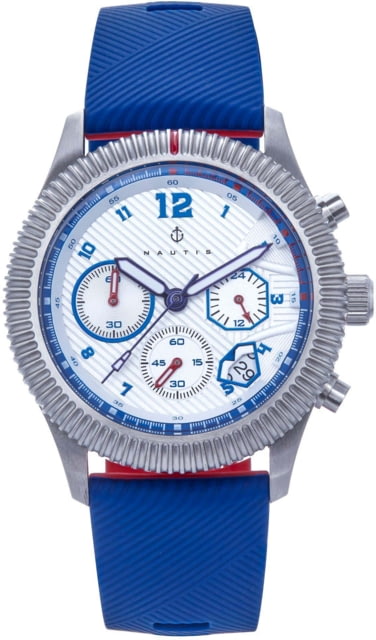 Nautis Meridian Chronograph Strap Watch w/Date Blue One Size