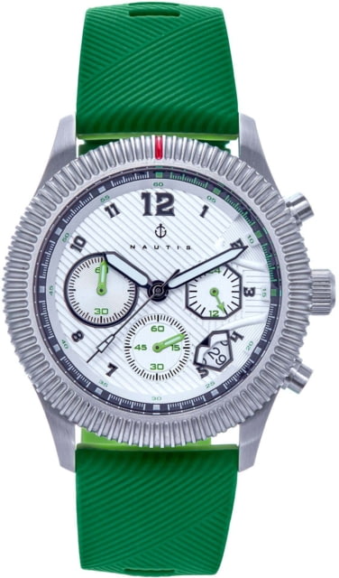 Nautis Meridian Chronograph Strap Watch w/Date Green One Size