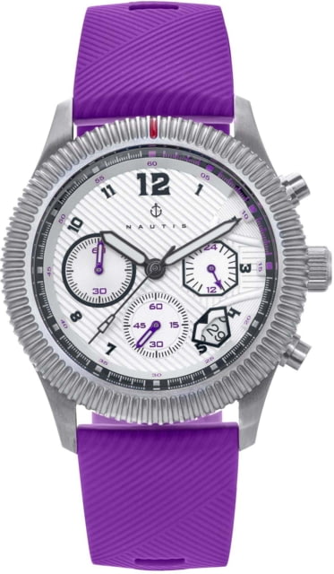 Nautis Meridian Chronograph Strap Watch w/Date Purple One Size