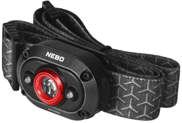 Nebo Mycro Turbo Mode Rechargeable Headlamp and Cap Light Red LED 110 Lumens Black