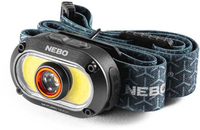 Nebo Mycro Turbo Mode Rechargeable Headlamp and Cap Light USB-C 500 Lumens Black