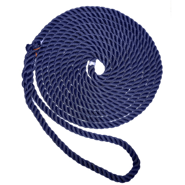 New England Ropes 1/2in Premium 3-Strand Dock Line - Navy Blue - 15ft