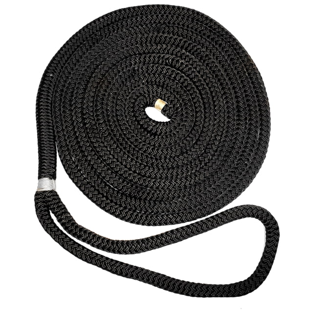 New England Ropes 3/4in Double Braid Dock Line - Black - 50ft