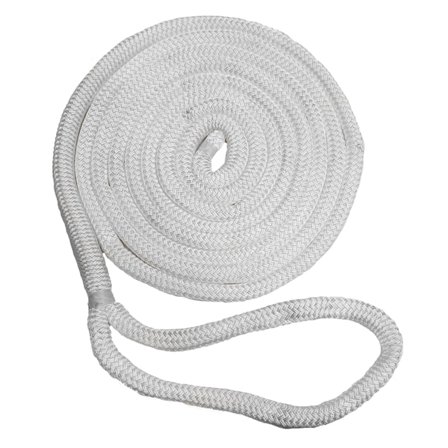New England Ropes 3/4in Double Braid Dock Line - White - 50ft