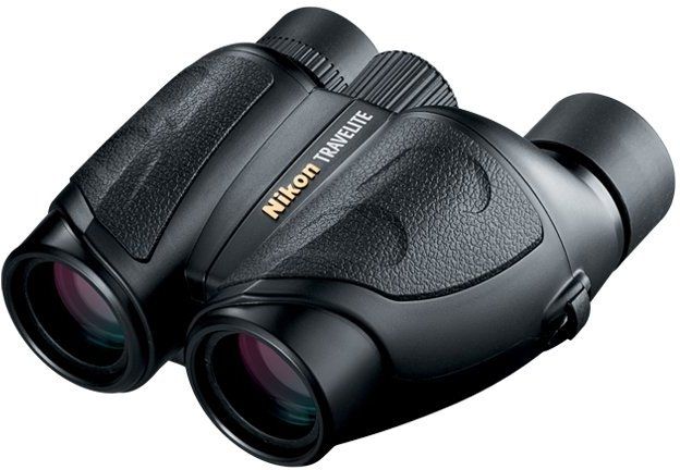 NEW Nikon Compact Travelite 8x25mm Porro Prism Black Binoculars w/ Rubber Armoring
