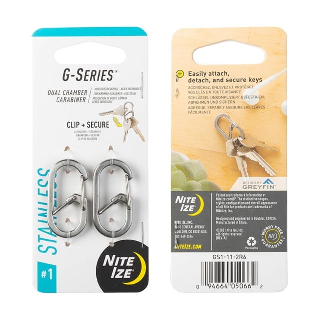Nite Ize G-Series Dual Chamber Carabiner Stainless Steel #1