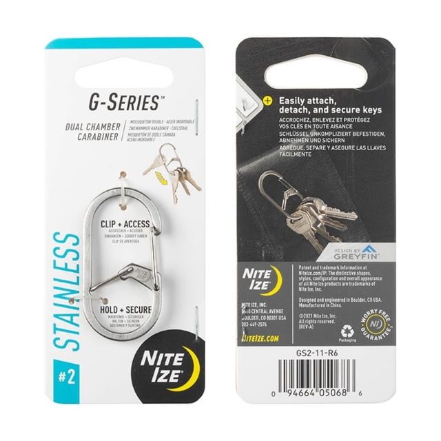 Nite Ize G-Series Dual Chamber Carabiner Stainless Steel #2