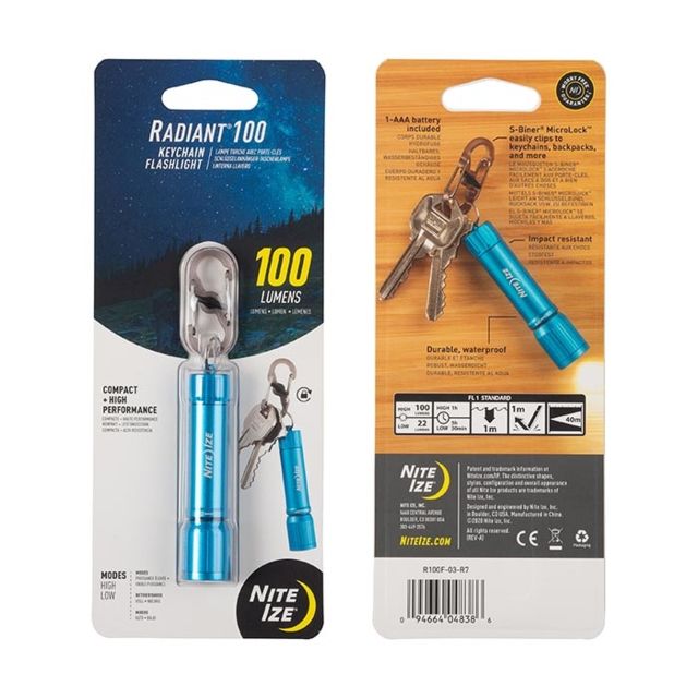 Nite Ize Radiant 100 Keychain Flashlight Blue