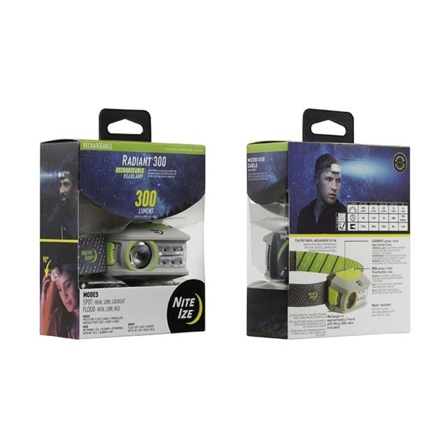 Nite Ize Radiant 300 Rechargeable Headlamp Lime