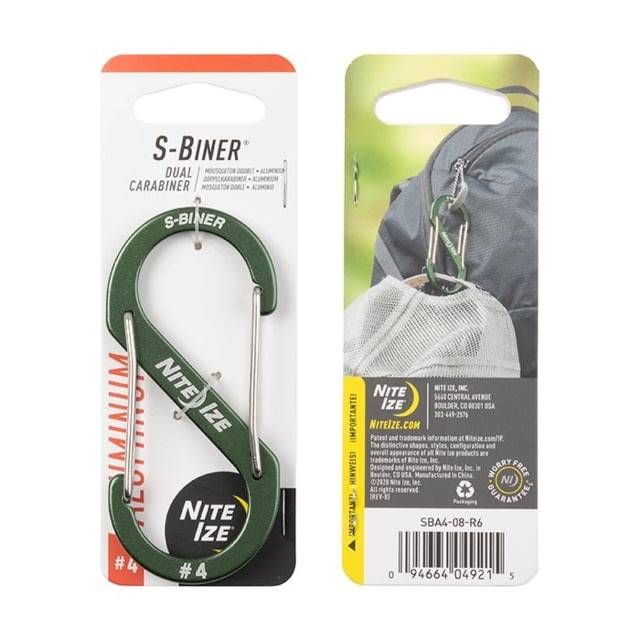 Nite Ize S-Biner Aluminum Dual Carabiner Olive #4