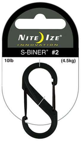 Nite Ize S-Biner Plastic Clip SIze 2 Black/Black Gates