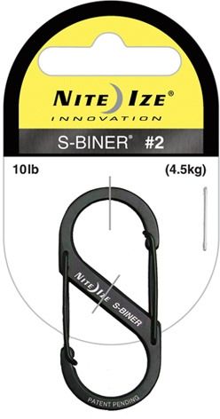 Nite Ize S-Biner Versatile Carry Biner - Size 2 - Black SB2-03-01