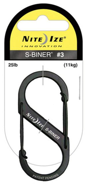 Nite Ize S-Biner Versatile Carry Biner - Size 3 - Black SB3-03-01