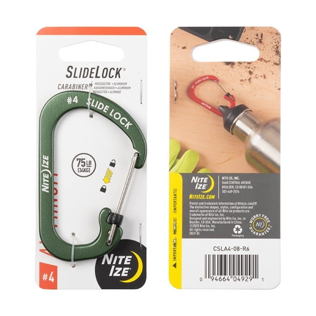 Nite Ize SlideLock Carabiner Aluminum Olive #4