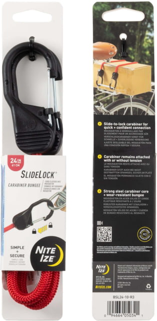 Nite Ize Nite Ize Slidelock Carabiner Bungee Red - $5.49 at CampSaver.com